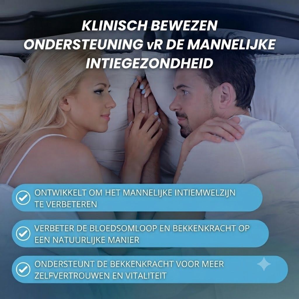 Klinisch bewezen ondersteuning voor de mannelijke intieme gezondheid.