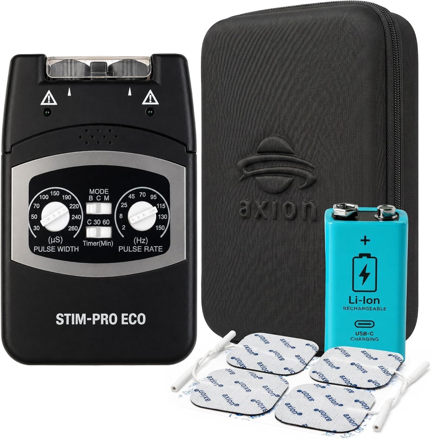 axion® TENS-apparaat STIM-PRO Eco met 9V blok Li-Ion accu