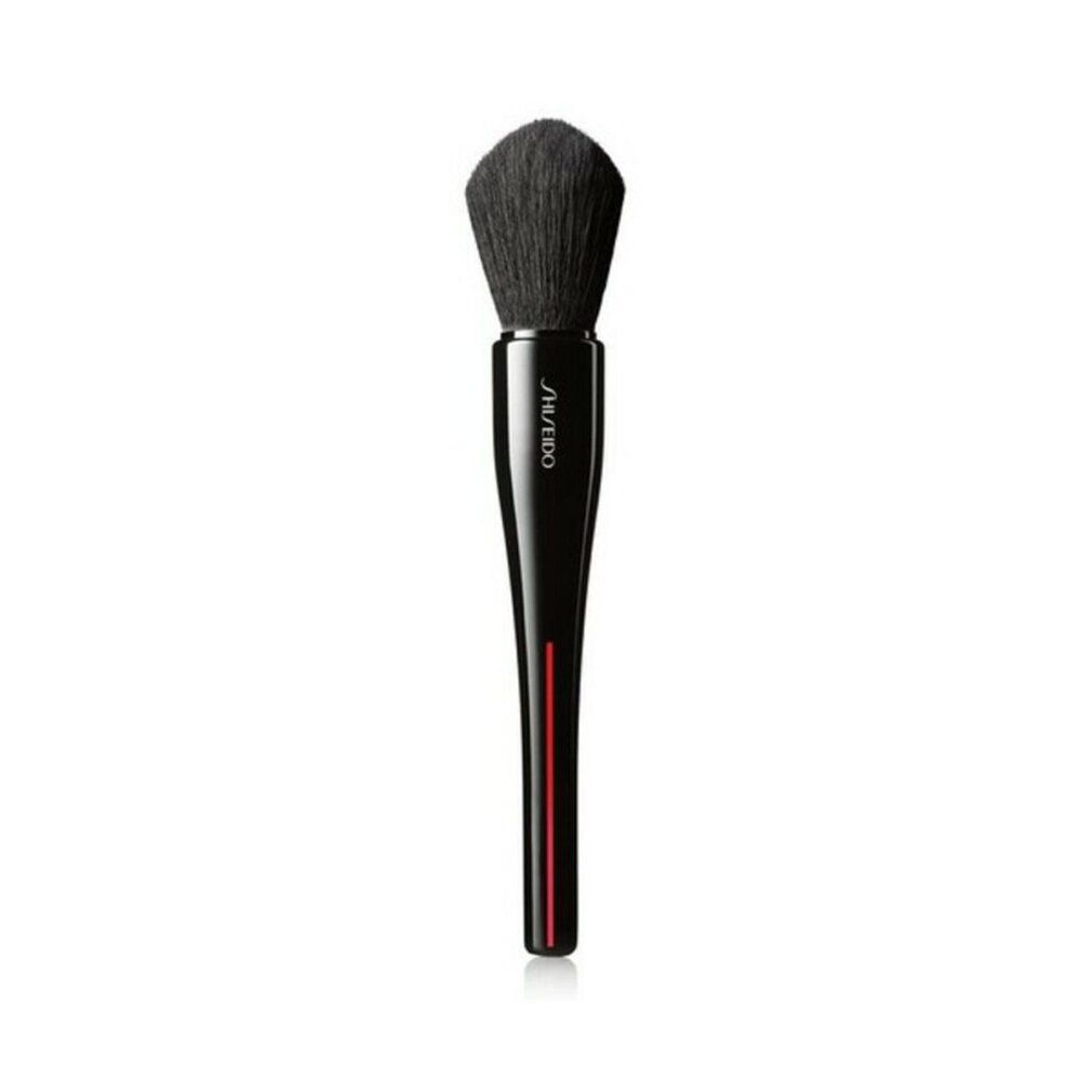 Pinceau noir avec tête en poils noirs et manche noir avec rayure rouge. Logo SHISEIDO sur le manche.