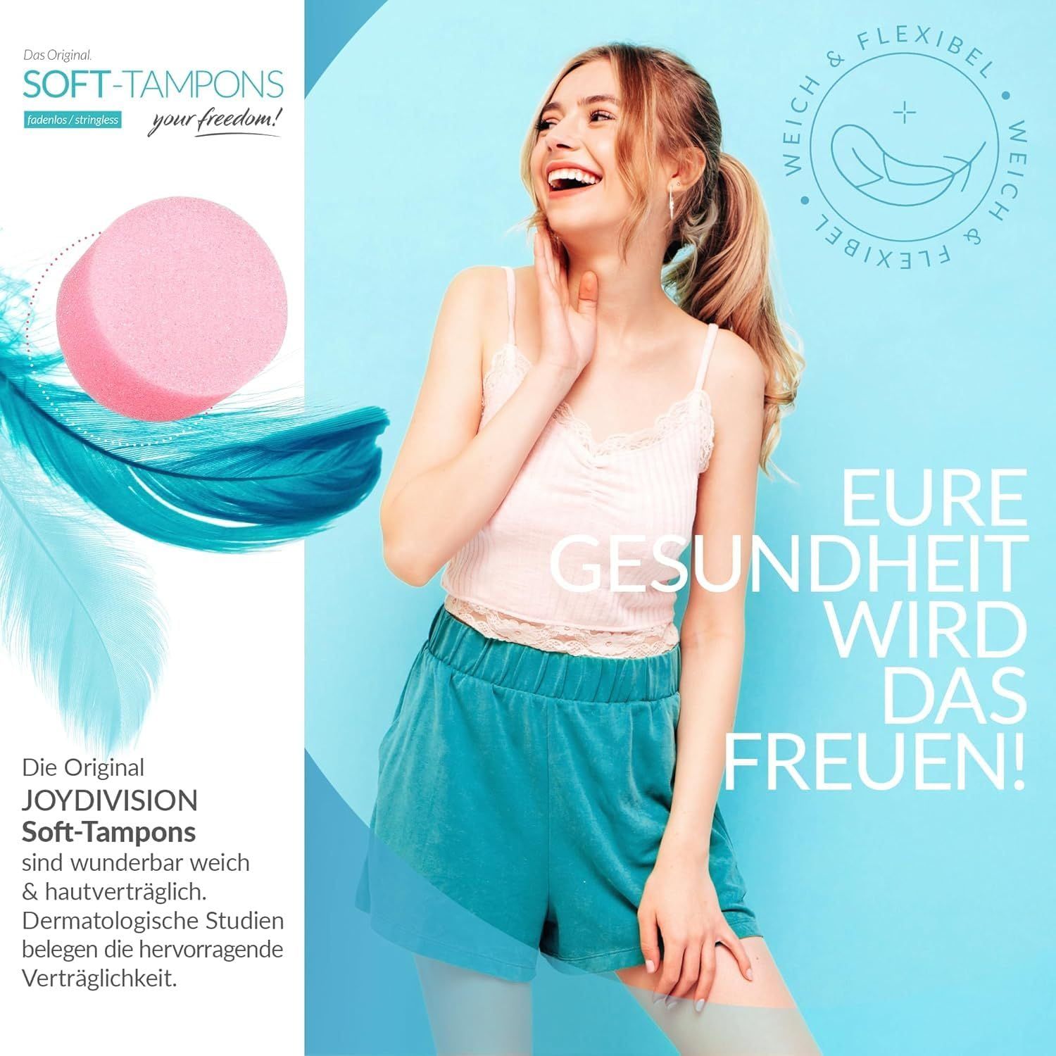 JOYDIVISION Soft Tampon PRO. Zacht en flexibel. Dermatologisch getest.