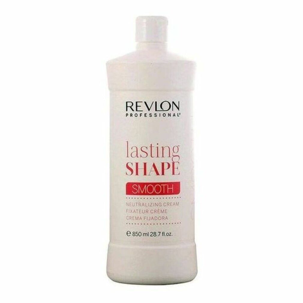 Witte fles met "Revlon Professional" en "lasting SHAPE SMOOTH". Neutraliserende crème.