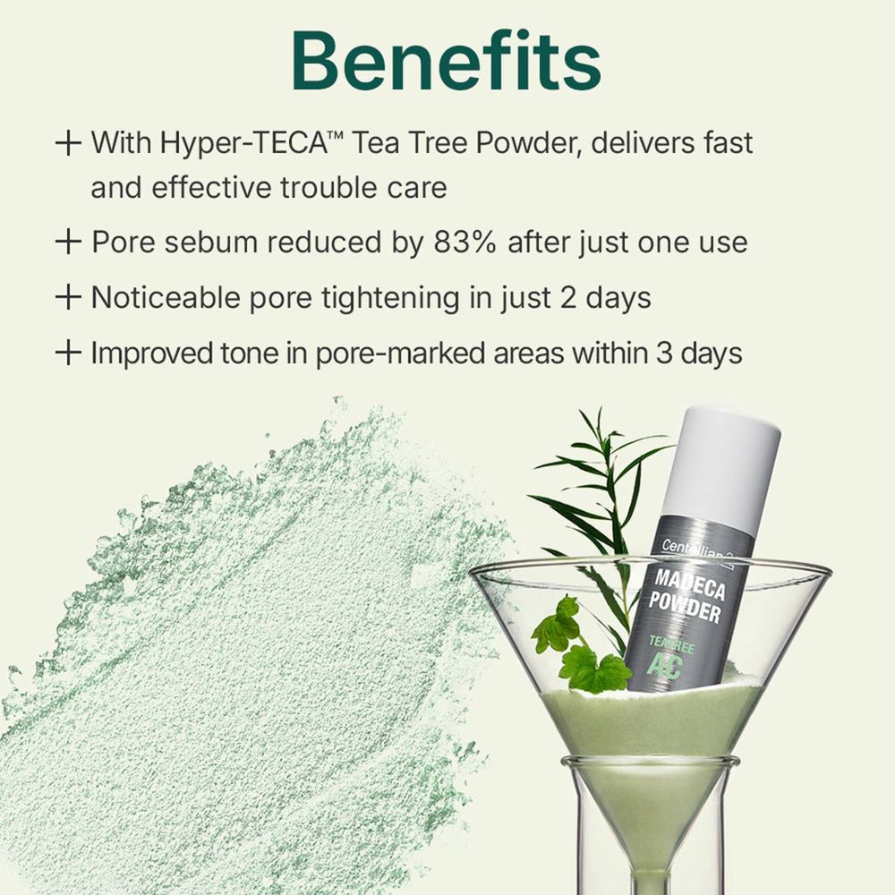 Voordelen: Hyper-TECA Tea Tree Poeder voor huidverzorging.