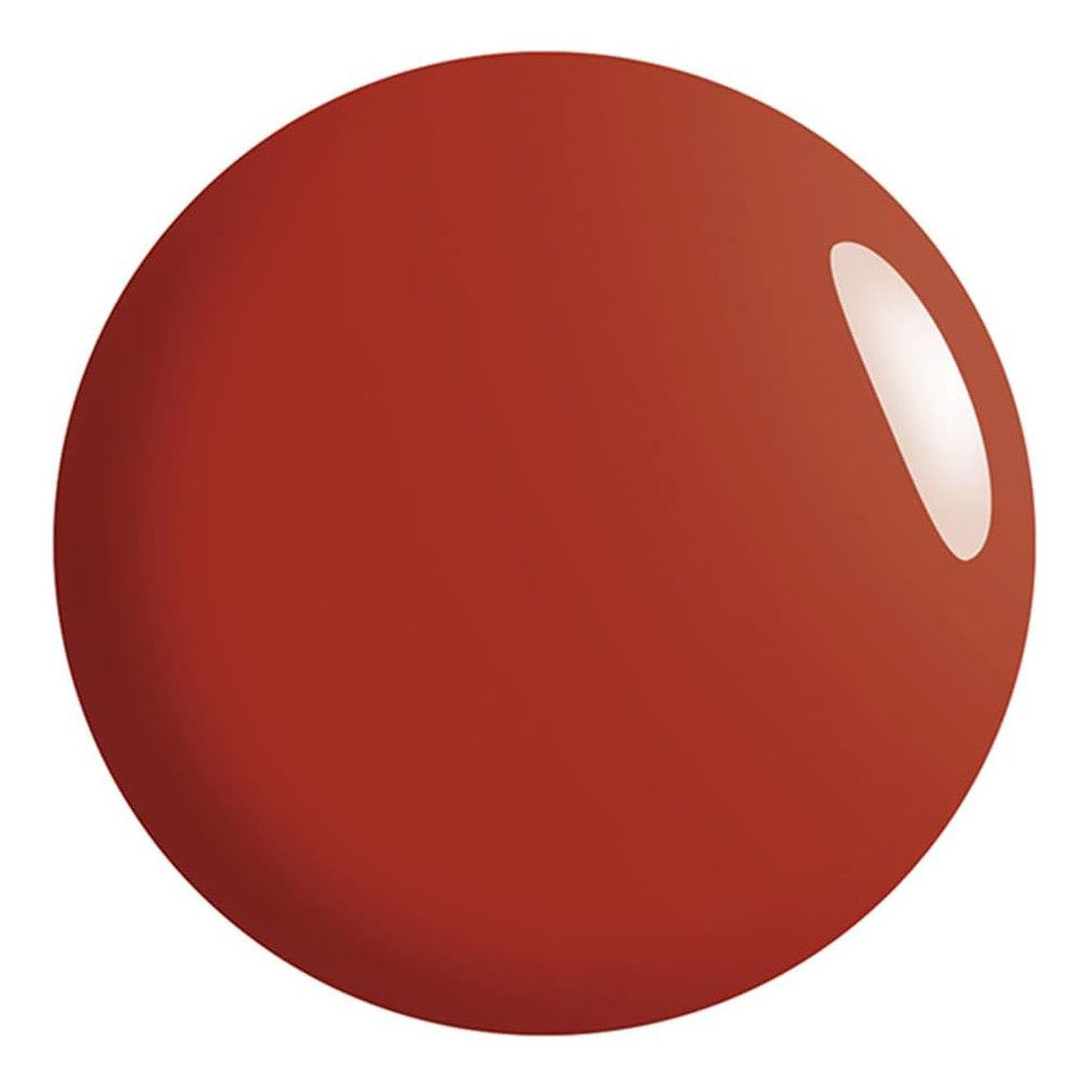 Tache ronde de vernis à ongles rouge. Surface brillante.