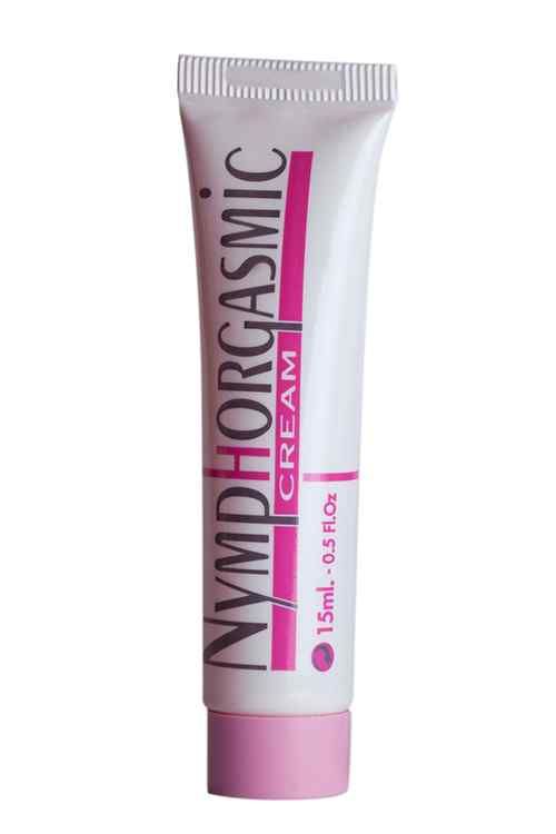Witte tube met roze en grijze belettering, roze dop.