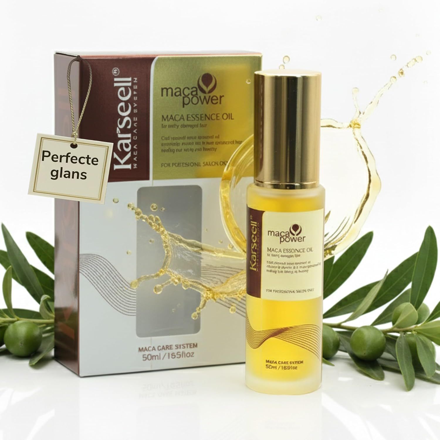 Karseell Maca Essence Oil fles en doos, 50ml.