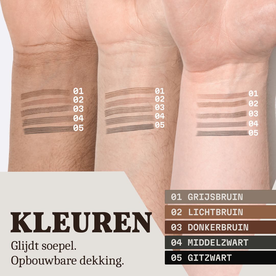 Twee punten van de baardstiftvuller: een fijne punt en een vorkpunt.