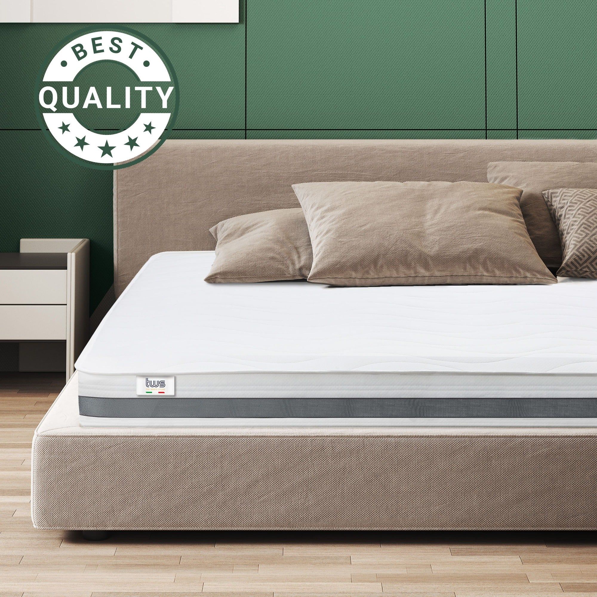 The White Stone Matras 80x200 cm Antibacterieel Schuim | Hoogte 16 cm | 3D Air Hypoallergeen Hoes