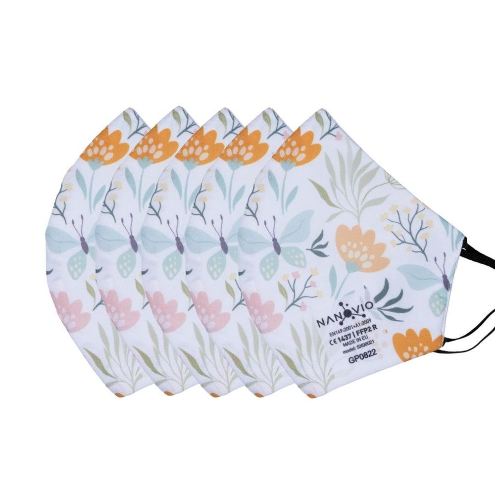 Nanovio FFP2 Maske réutilisable - Fleurs de Printemps