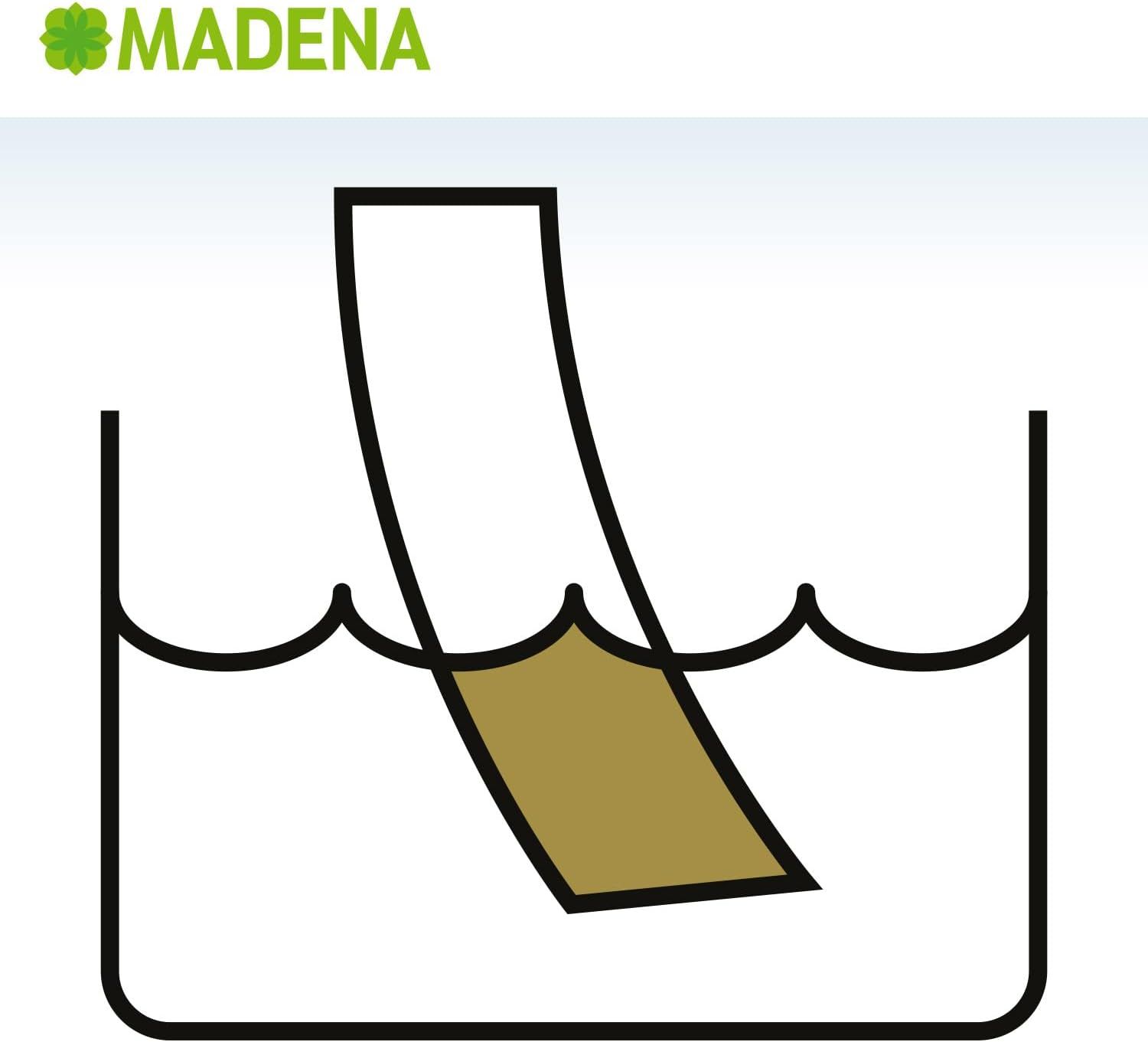 Bandelette de test MADENA plongée dans un liquide. Illustration.