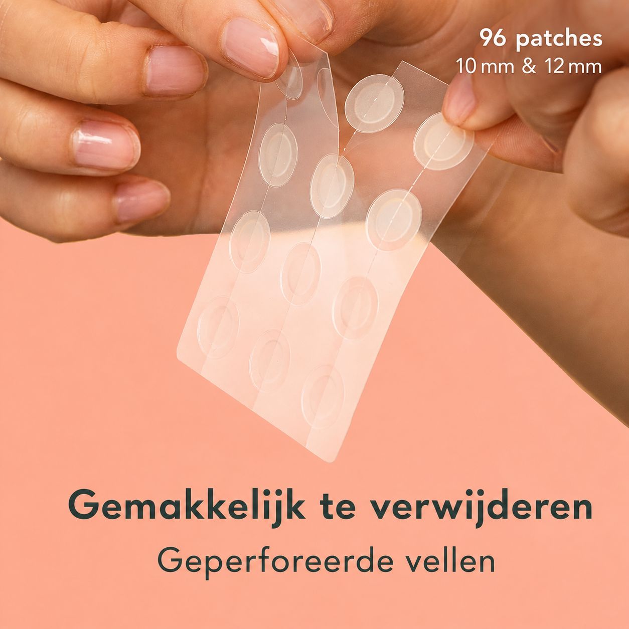 96 patches van 10 mm en 12 mm op een drager.