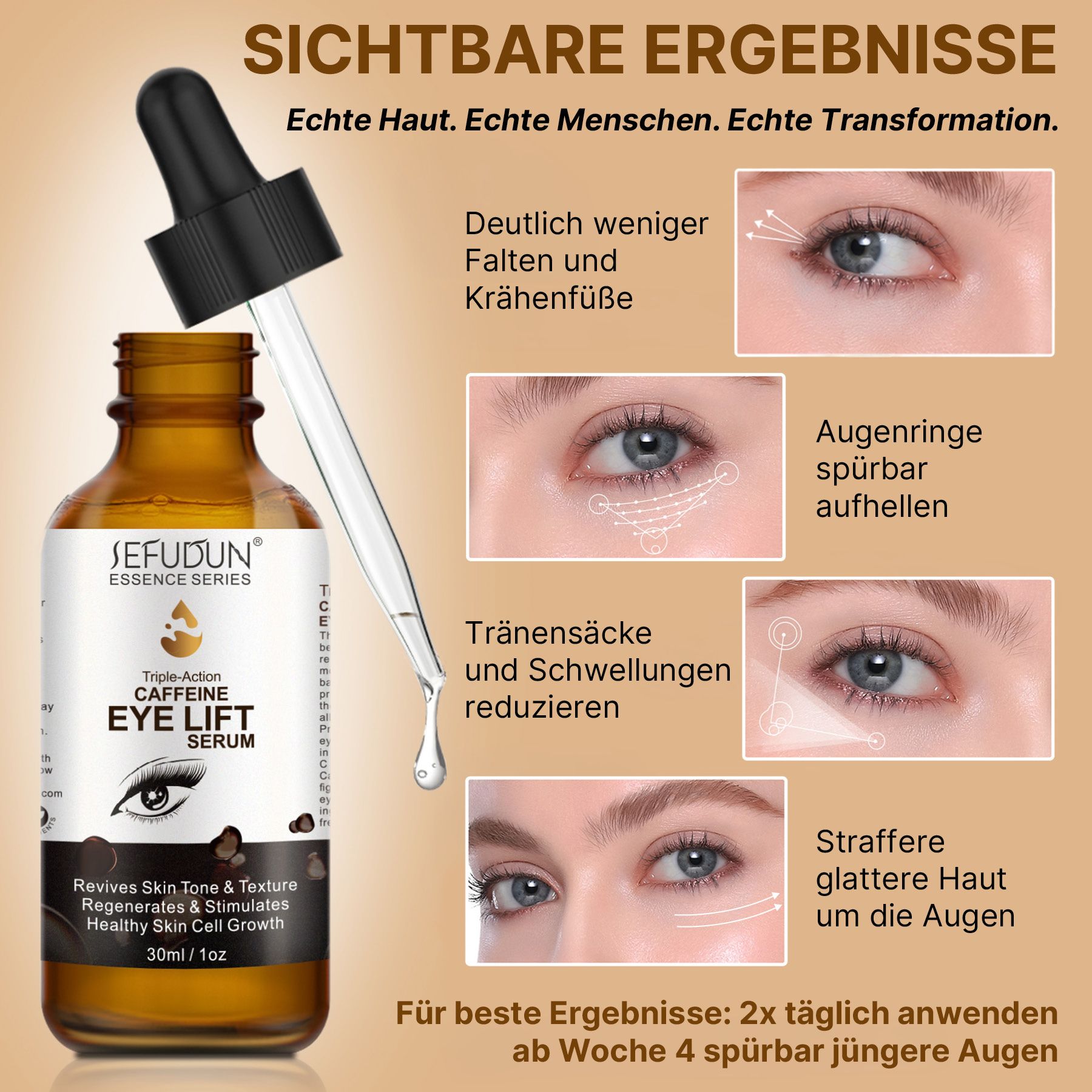 ALIVER oogserum met cafeïne collageen hyaluronzuur