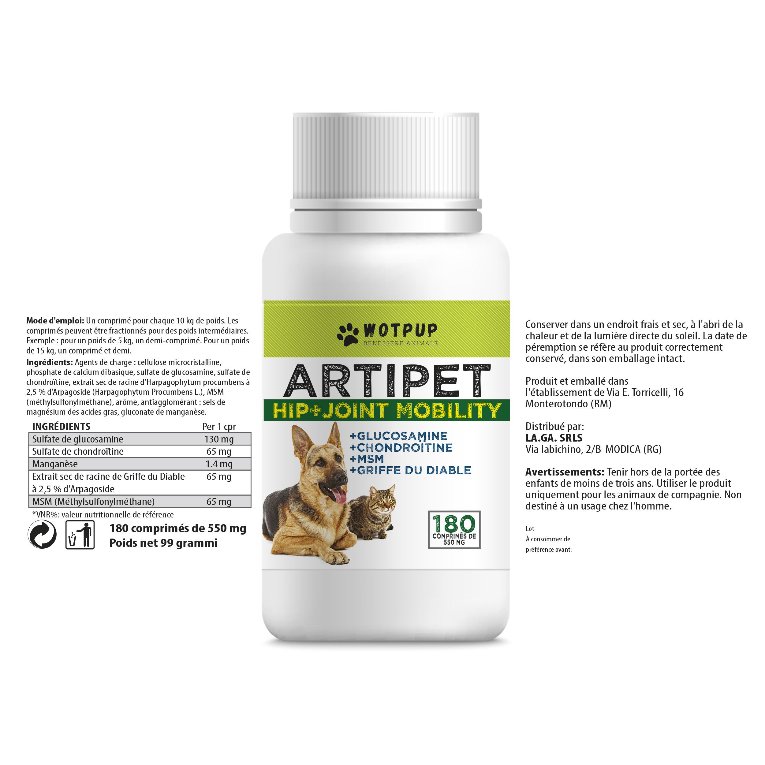 Artipet © Gewrichtssupplement voor Honden en Katten met Glucosamine en Chondroïtine