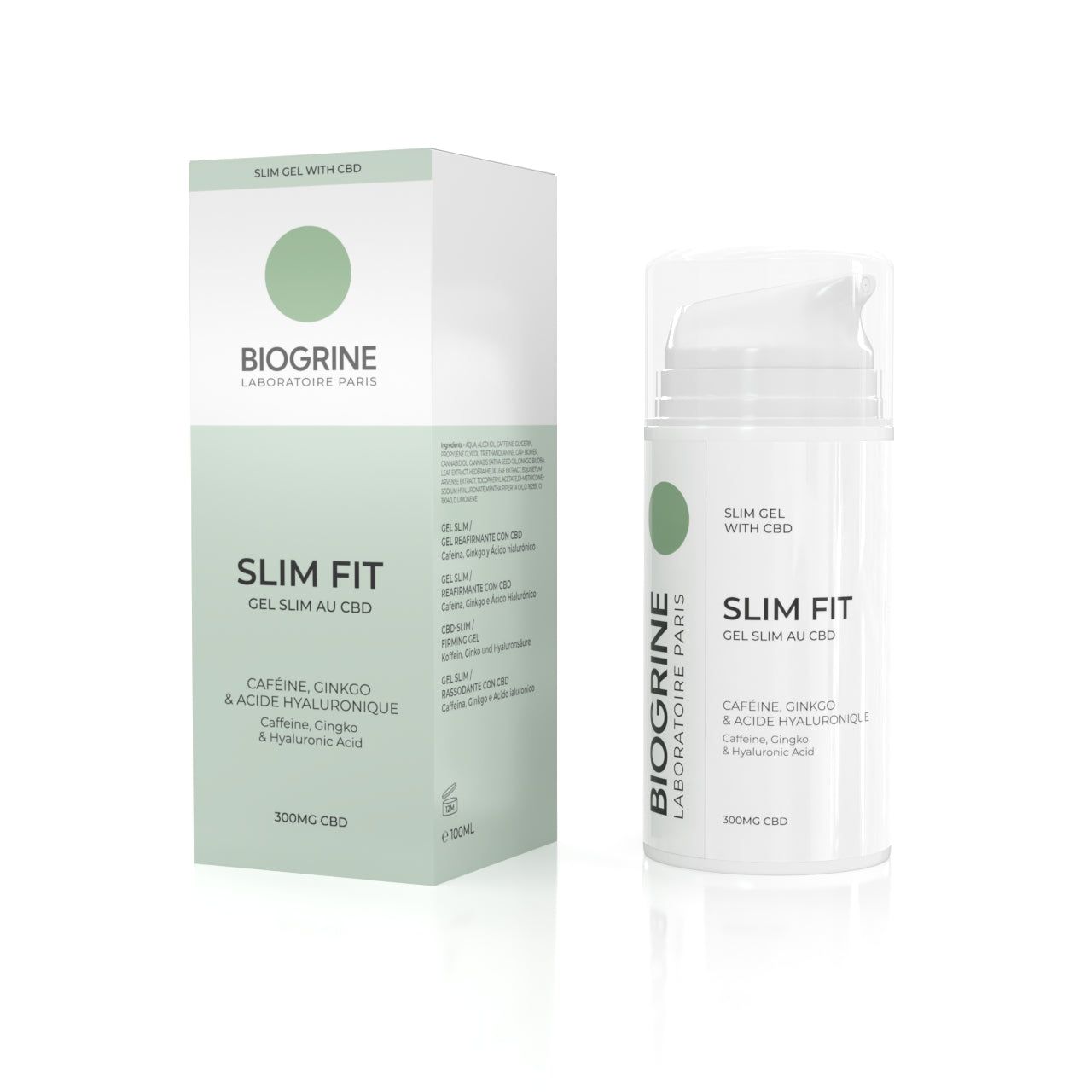 BIOGRINE "SLIM FIT" ANTI-CELLULITE AFSLANKGEL MET HYALURONZUUR, CBD, CAFEÏNE & GINKGO