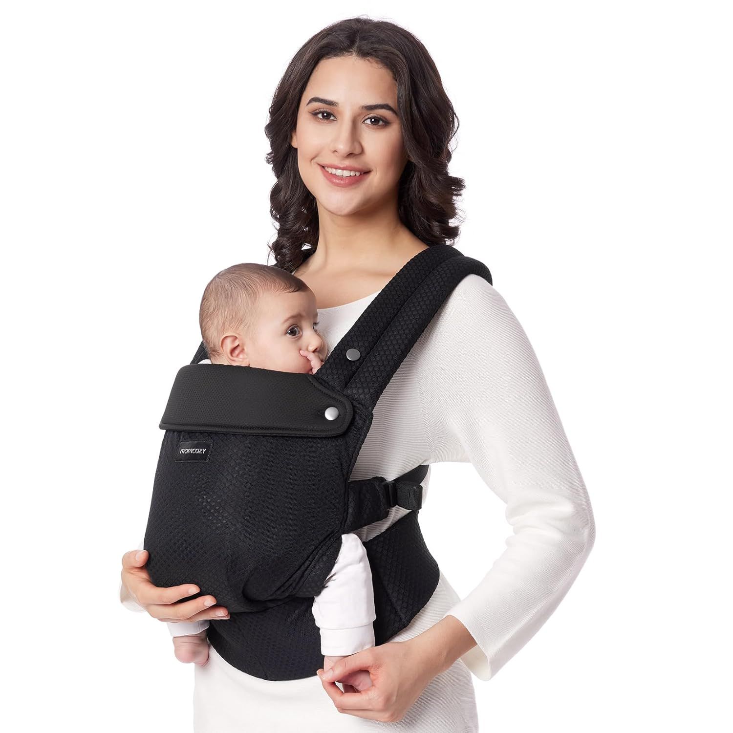 Momcozy Porte-bébé - Léger & Respirant Maille Aérée-Noir
