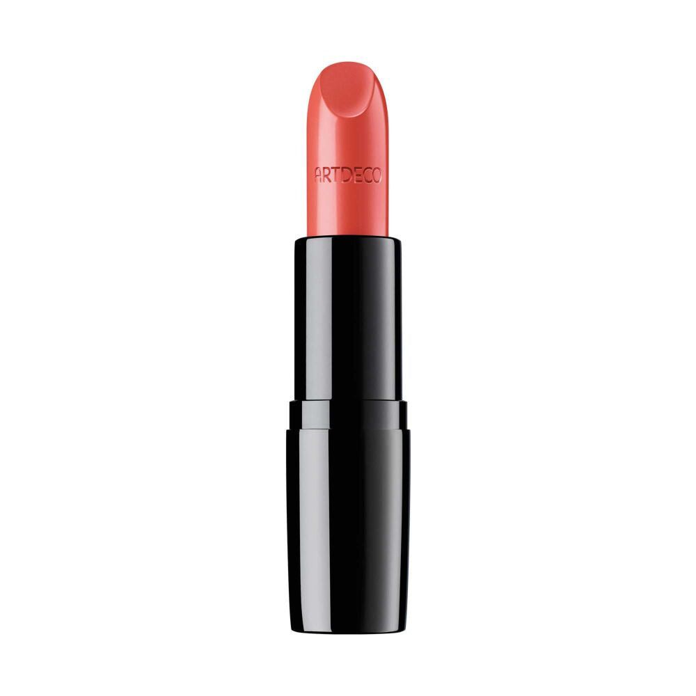 Artdeco Perfect Color Lipstick, geopend. Zwarte huls, roze lipstick. Artdeco-logo zichtbaar.