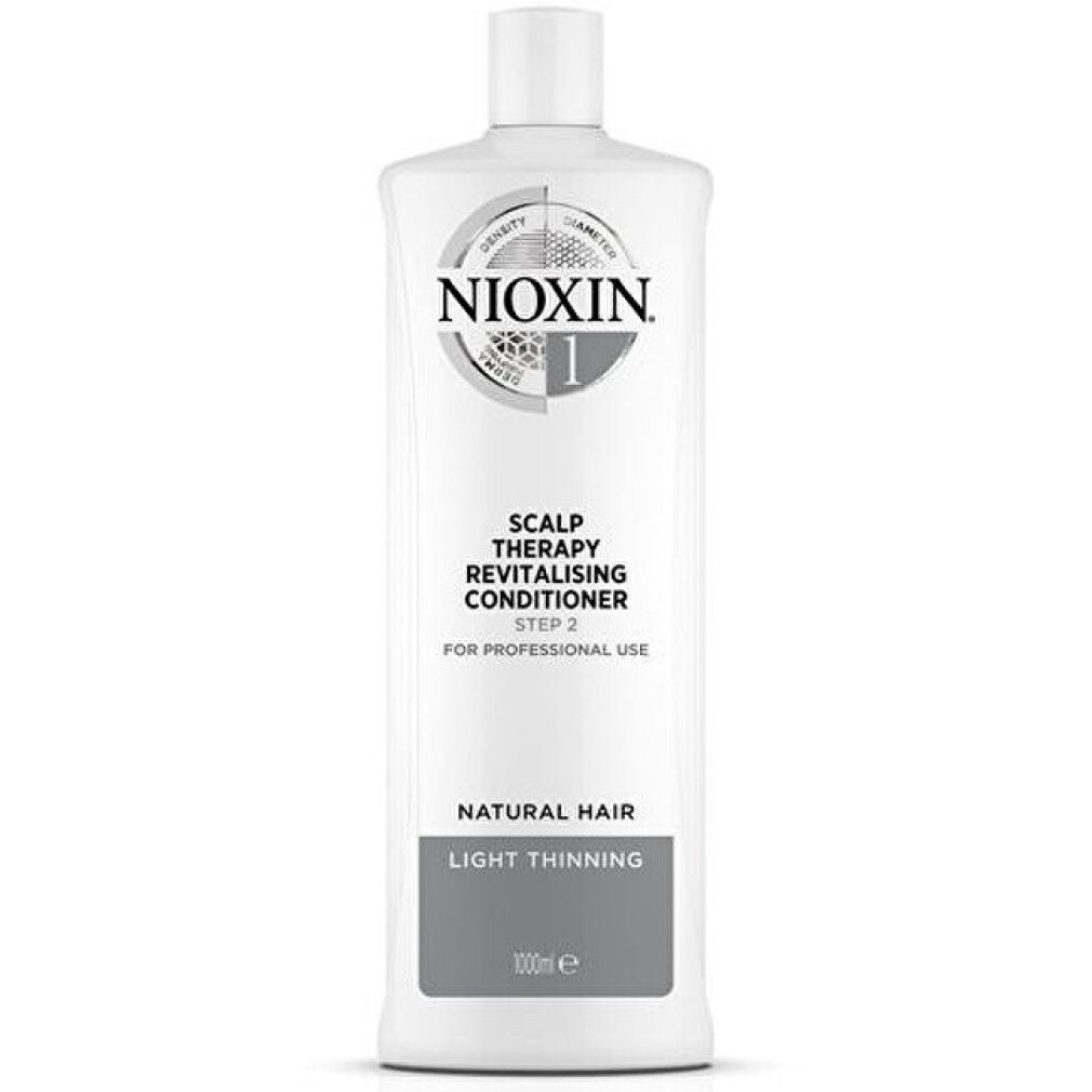 Bouteille de revitalisant Nioxin Scalp Therapy, 1000ml, pour cheveux naturels sujets à une légère chute.
