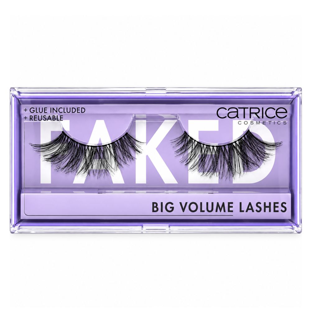 Catrice Big Volume Lashes nepwimpers in verpakking met lijm, herbruikbaar.