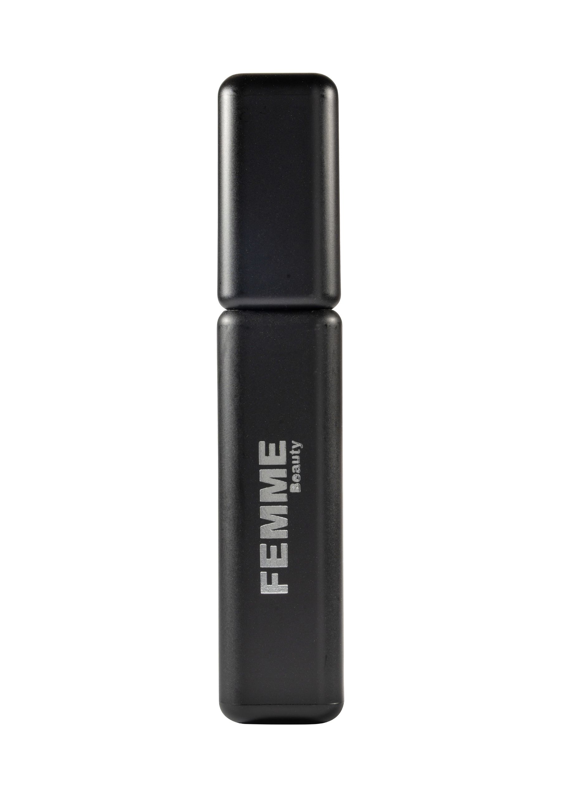 Mascara volume noir FEMME Deep Black, flacon noir avec inscription argentée.