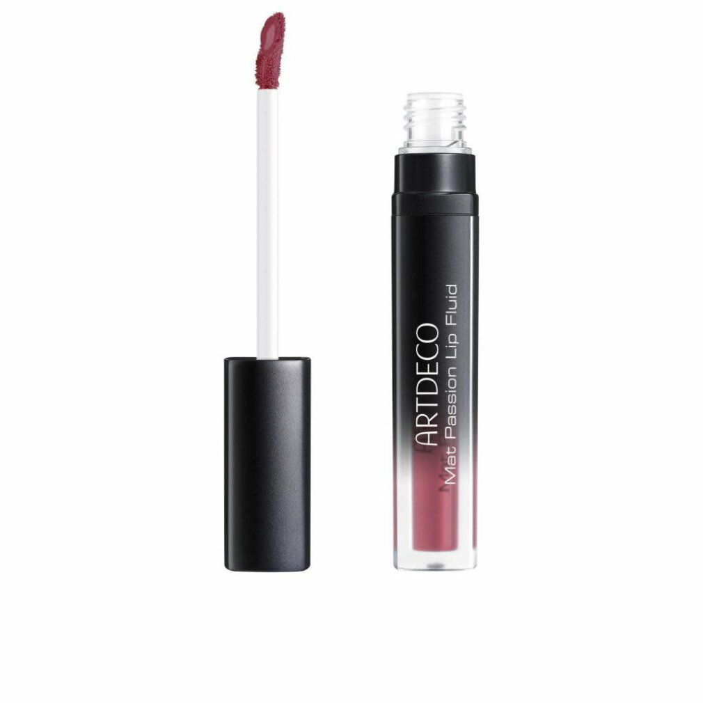 Artdeco Mat Passion Lip Fluid. Flacon noir avec contenu rouge. Applicateur à pointe rouge. Nom du produit visible.