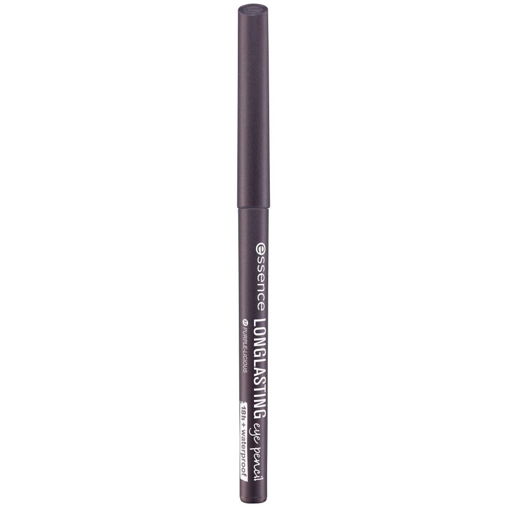Crayon pour les yeux gris foncé. Inscription: Essence Longlasting eye pencil. 18h waterproof.