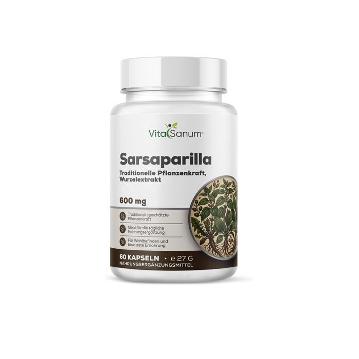 VitaSanum® Sarsaparilla capsules, 60 stuks. Traditioneel plantaardig wortelextract.
