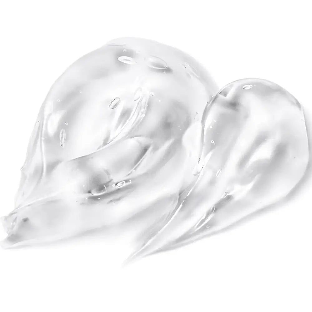 Gros plan sur du gel transparent. La texture est lisse et brillante.
