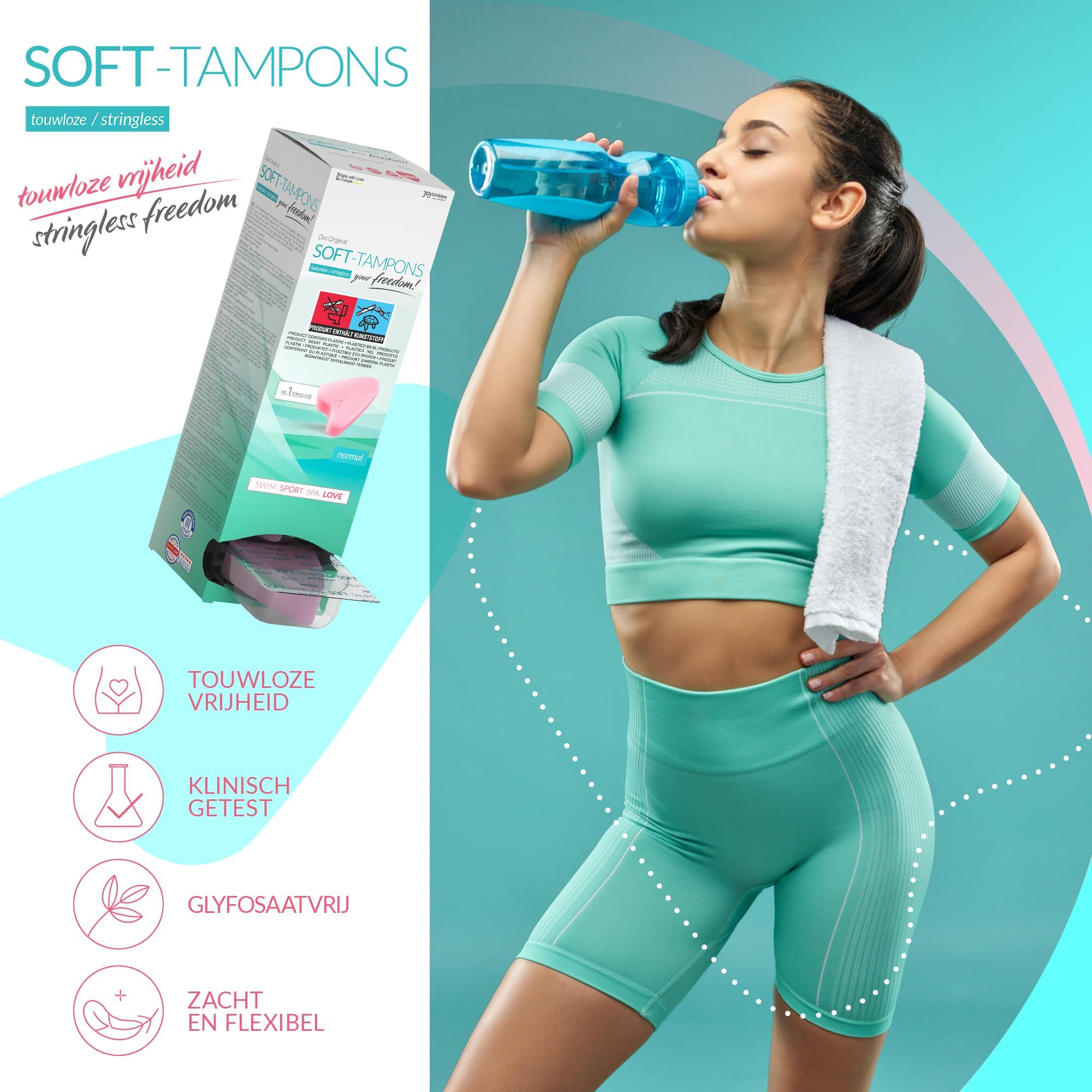Soft-Tampons Normal, individueel verwijderd.