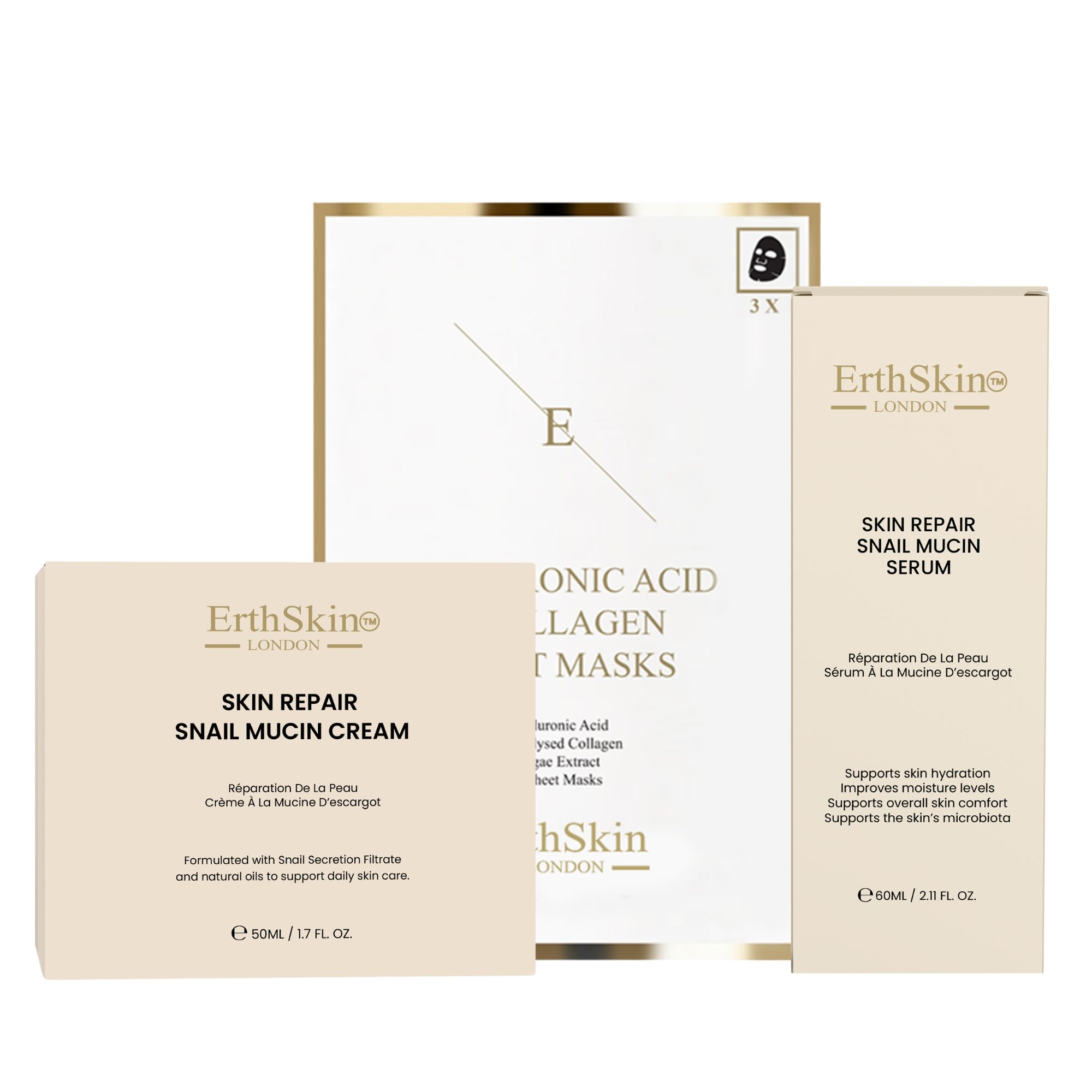 ErthSkin London Coffret Bave d’Escargot & Masque Collagène