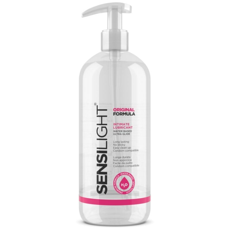 Lubrifiant intime Sensilight, formule originale, à base d'eau, flacon pompe.