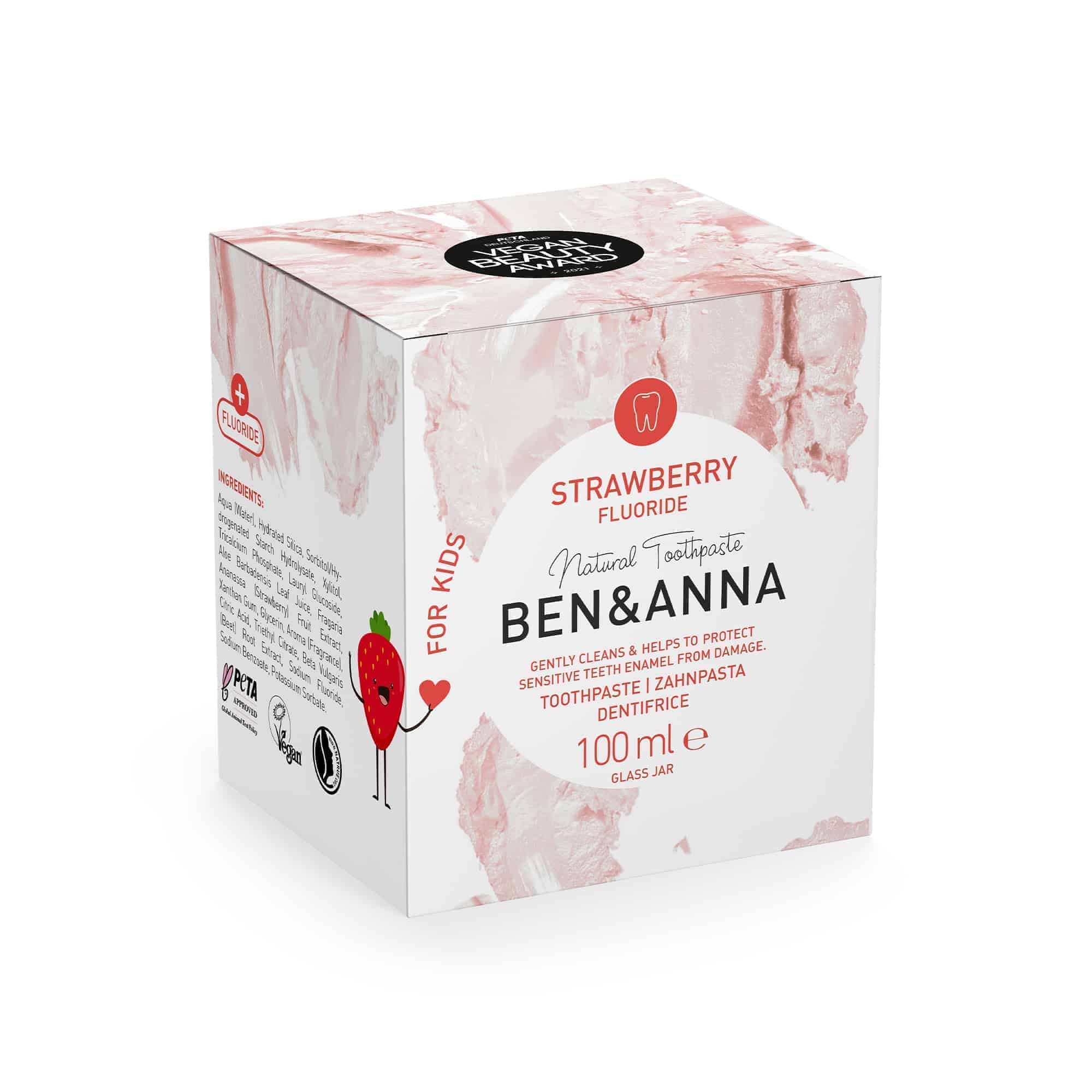 Ben & Anna - Tandpasta - Aardbei met Fluoride