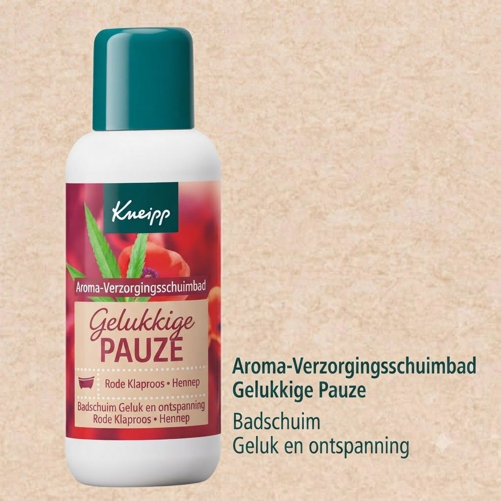 Kneipp Aroma-verzorgingsschuimbad Gelukkige Pauze met rode Malva en Hennep.