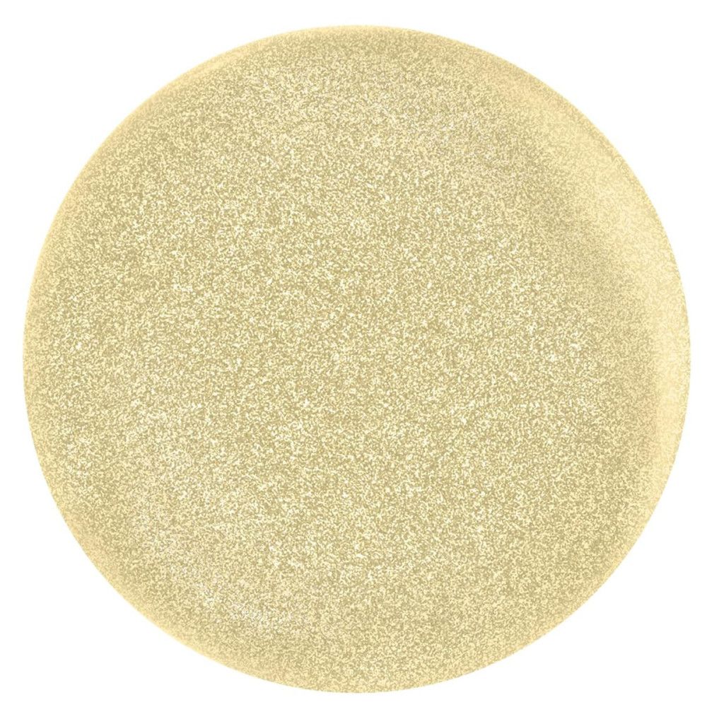 Gouden nagellakvlek. Glittertextuur. Witte achtergrond.