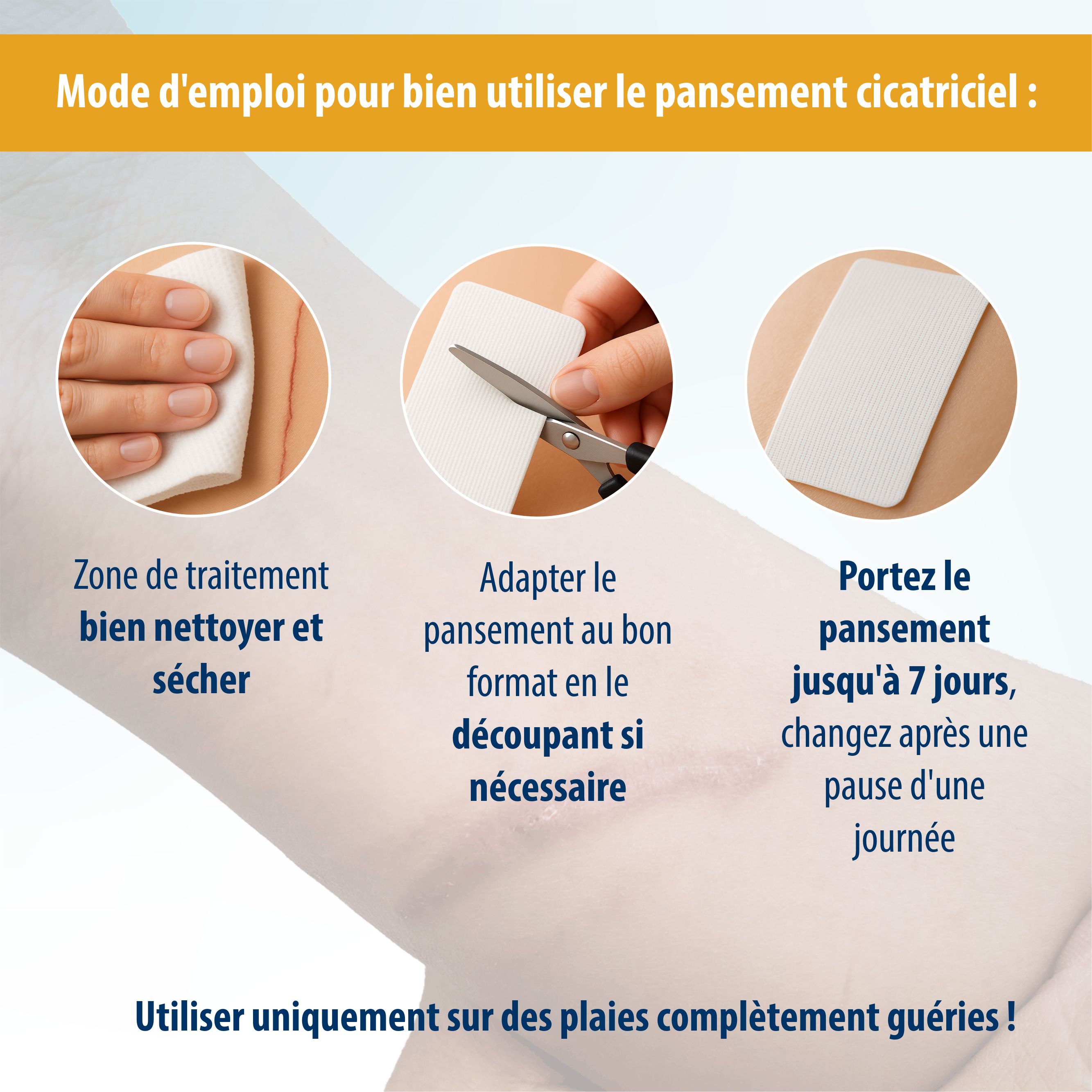 Evolsin® Pansements cicatriciels avec acide hyaluronique – pour cicatrices opératoires, césarienne,