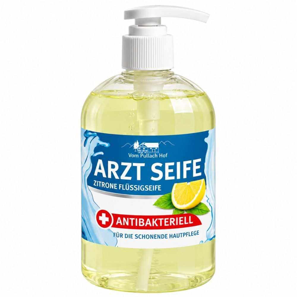 Vom Pullach Hof Arztseife Citroen - pH-huidneutrale vloeibare zeep voor veelvuldig handen wassen