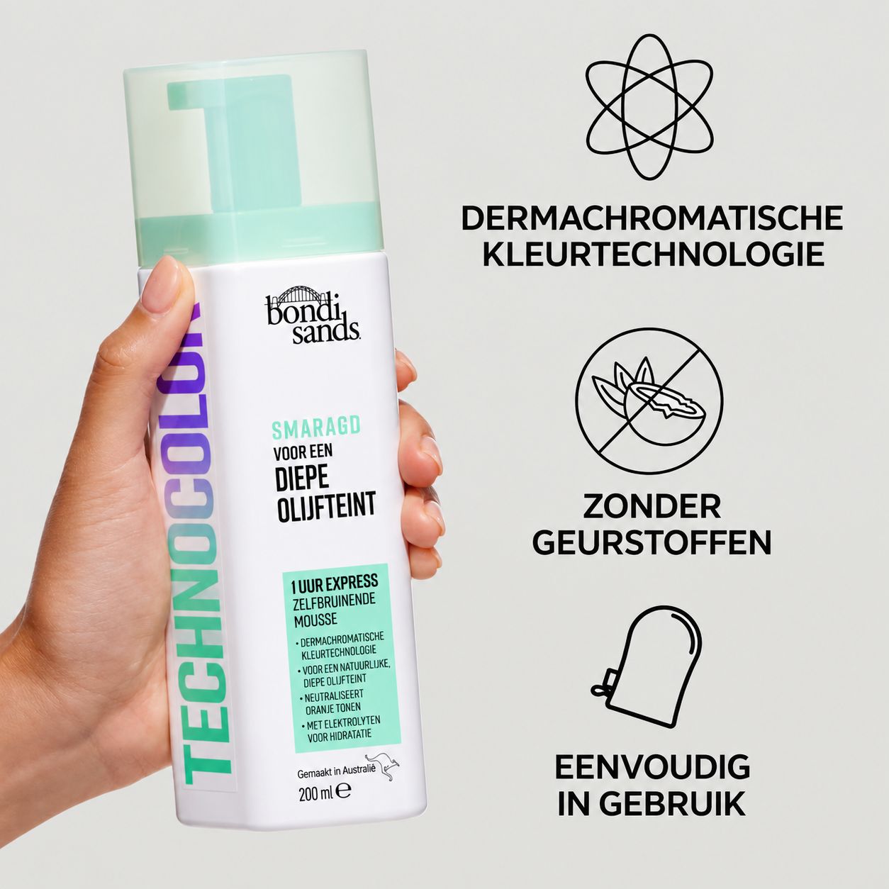Bondi Sands Technocolor Emerald zelfbruinende mousse.