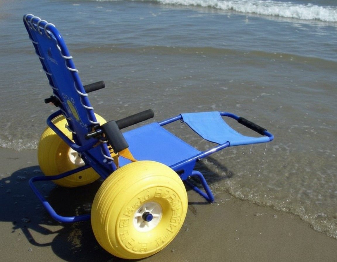 Ausilium JOB Strandrolstoel – Mobiliteitshulp voor Strand, Zwembad en Terrein