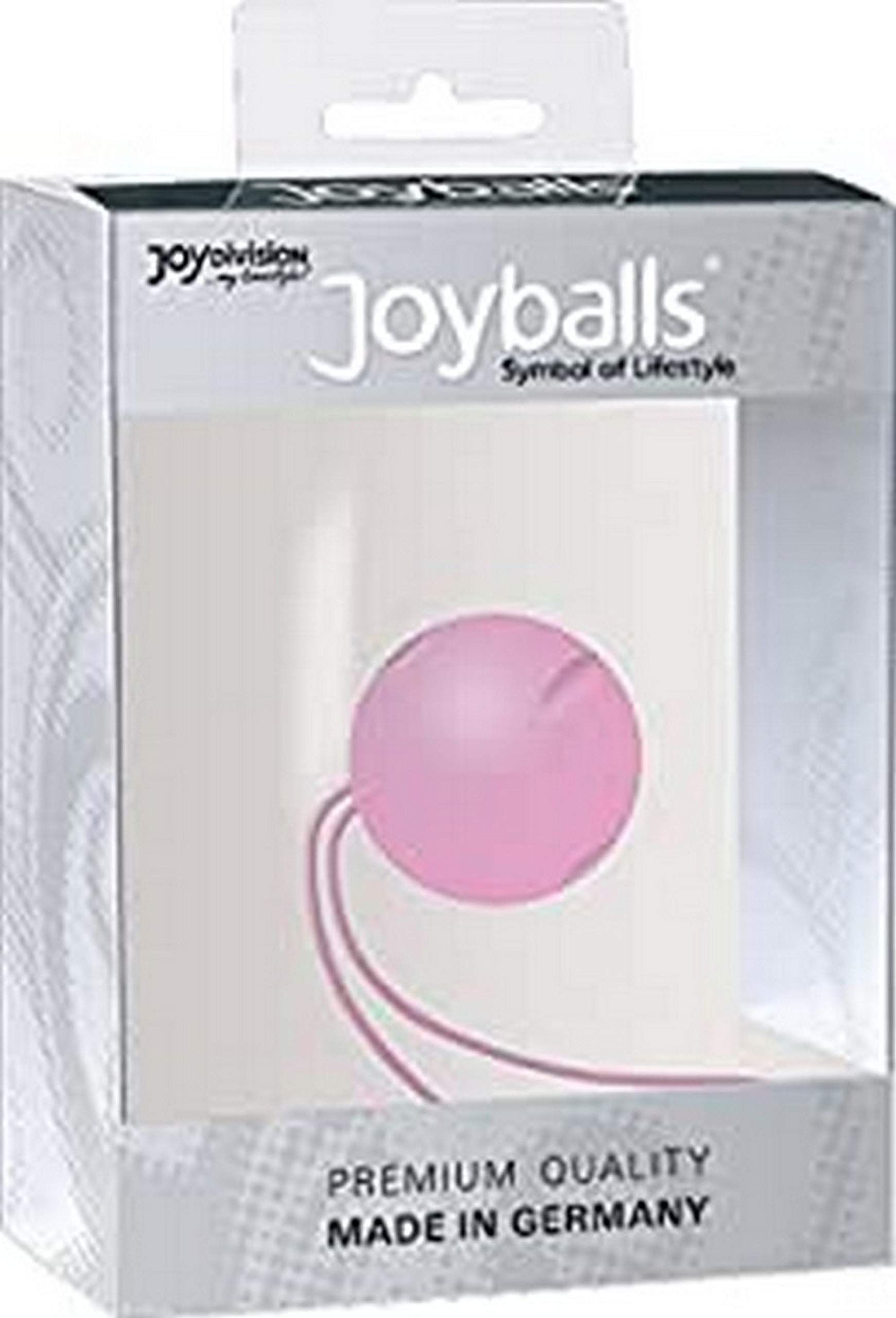Joyballs Trend Single Rose in geschenkverpakking, roze bal met koord.