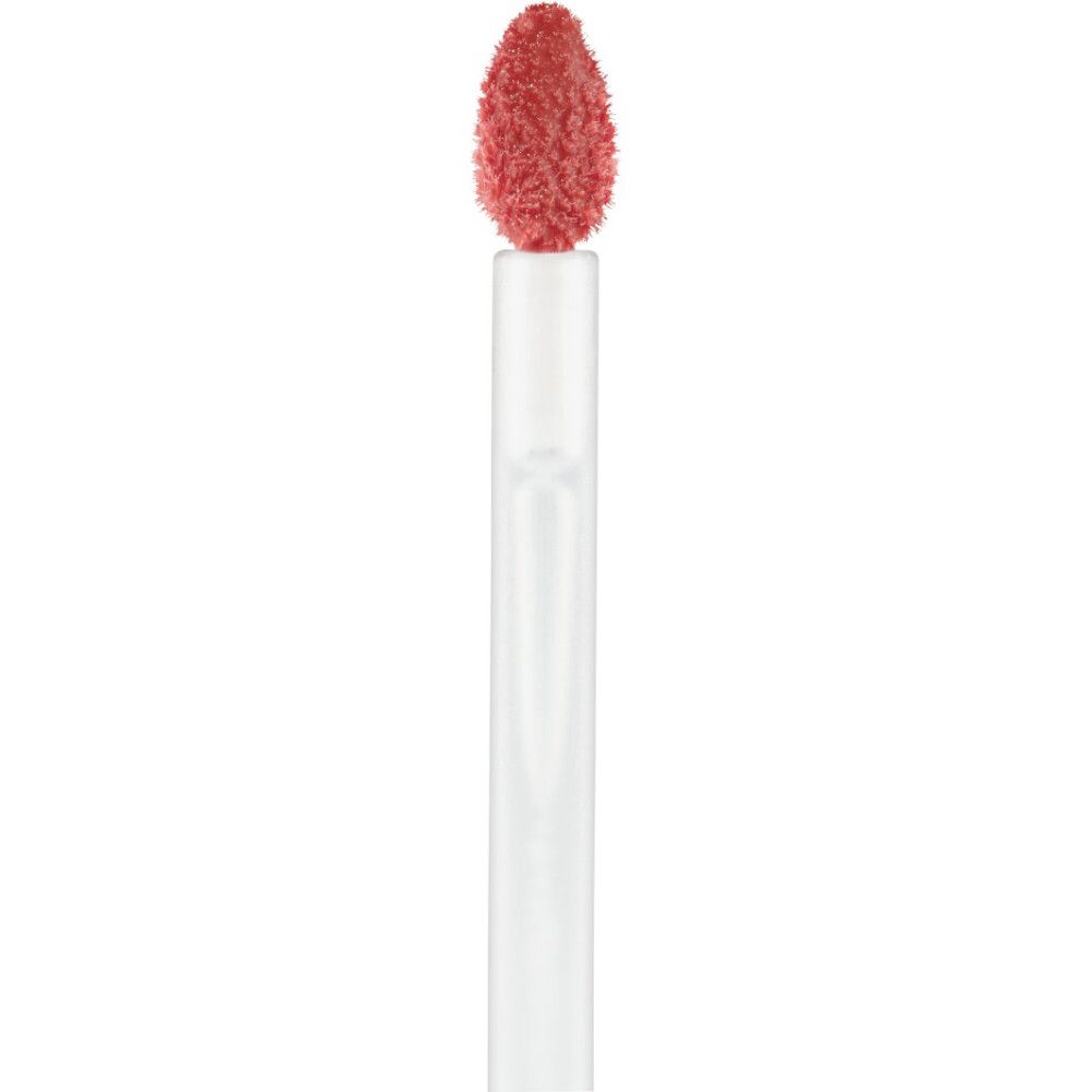 Lipgloss applicator. Witte steel met roze, gevlokte applicator. Voor de lippen.