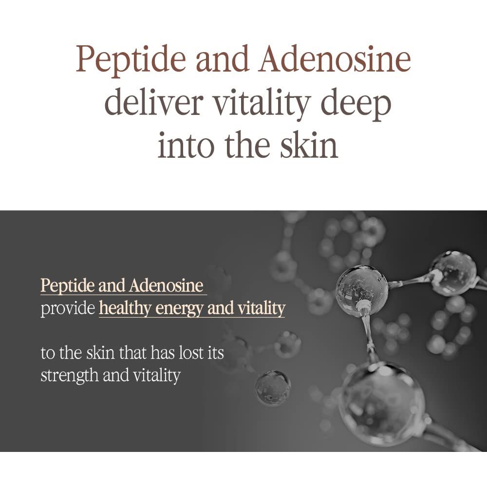 Texte : Les peptides et l'adénosine apportent de la vitalité en profondeur. Ils fournissent énergie et vitalité.