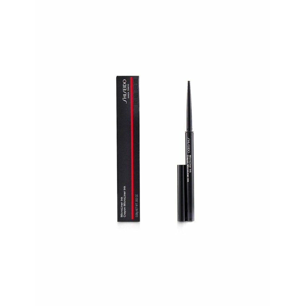 Eyeliner noir et emballage noir. Sur l'emballage: "Shiseido".