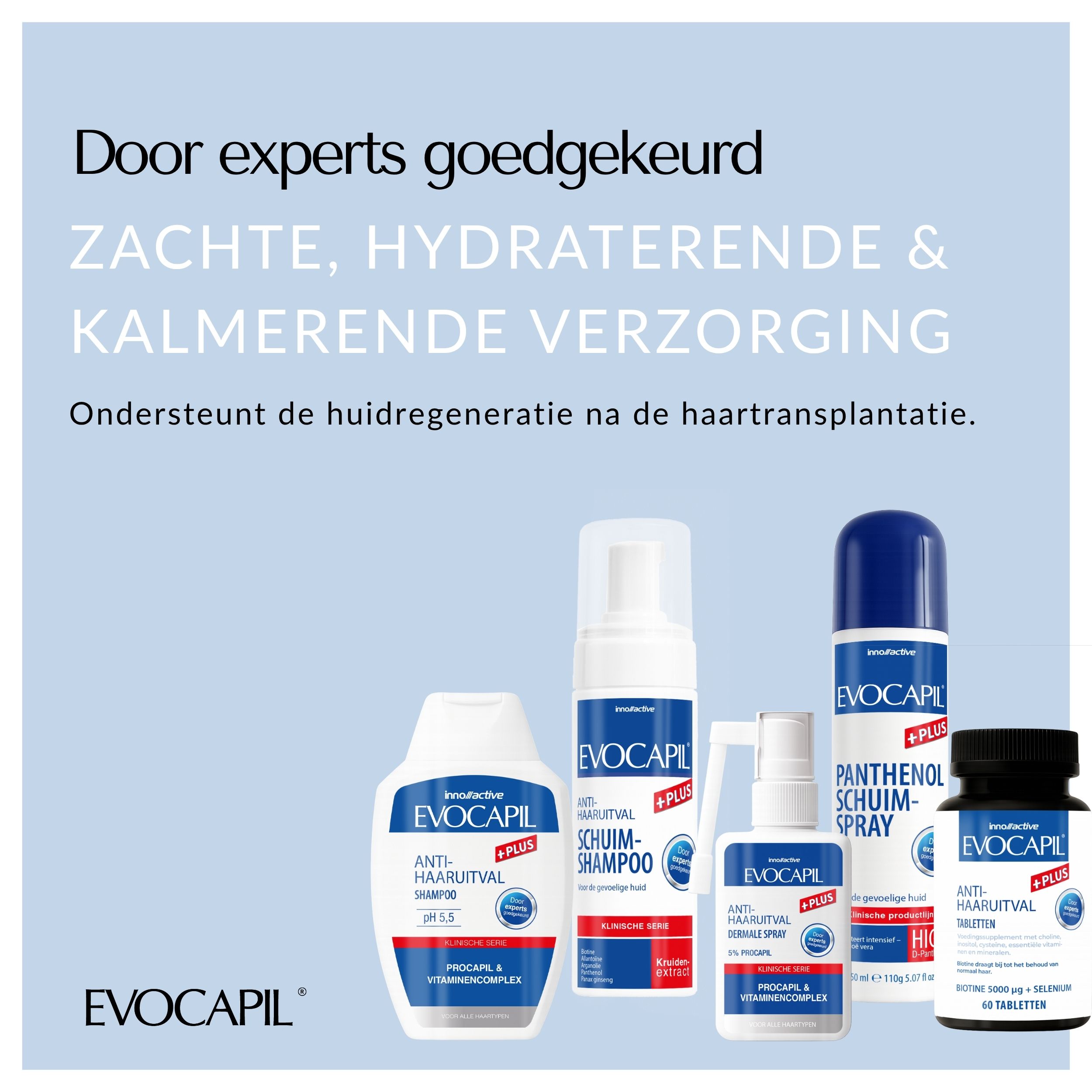 Door experts goedgekeurd. Zachte, hydraterende & kalmerende verzorging. Ondersteunt huidregeneratie na haartransplantatie.