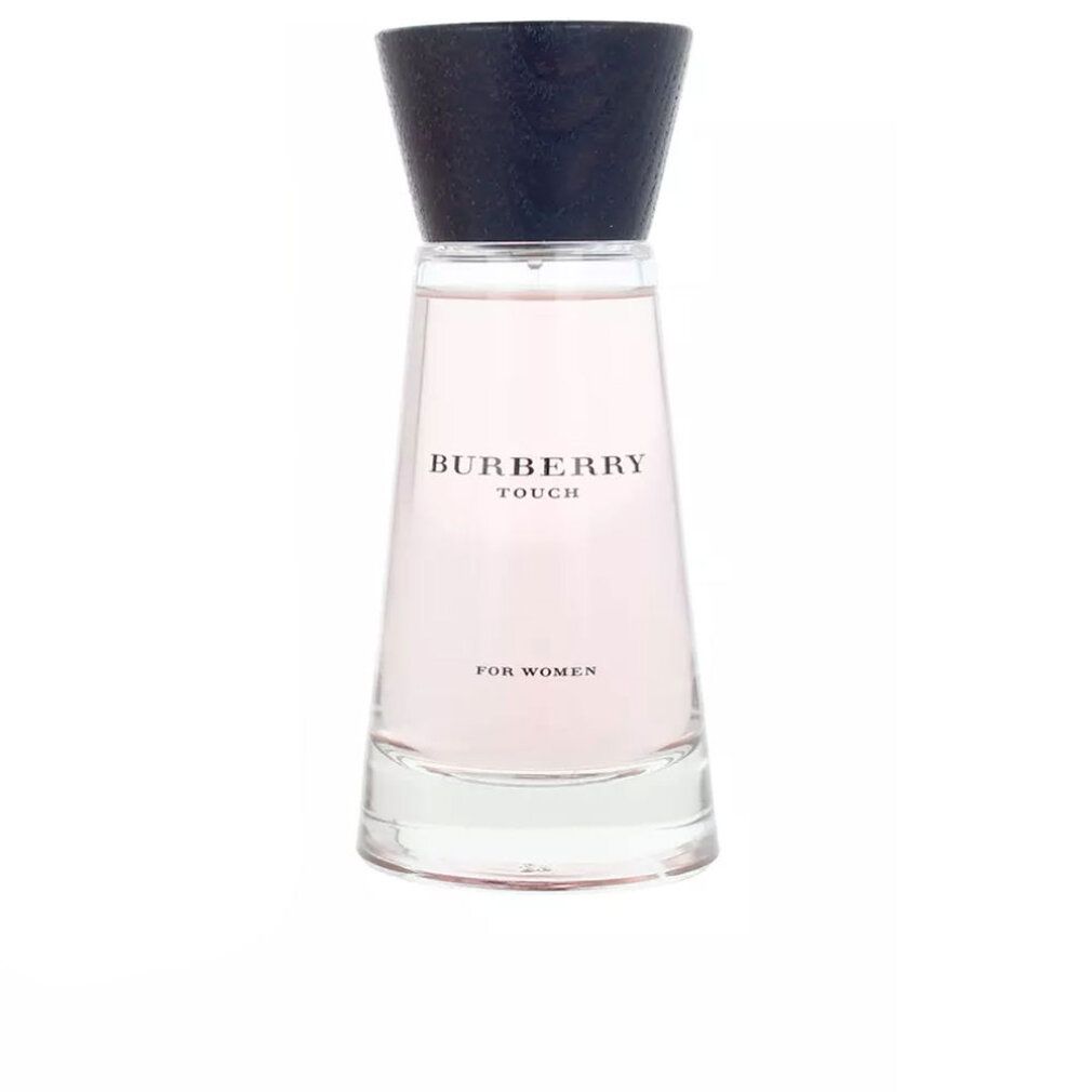 Flacon Burberry Touch for Women. Flacon avec bouchon noir, inscription et mention 'FOR WOMEN'.