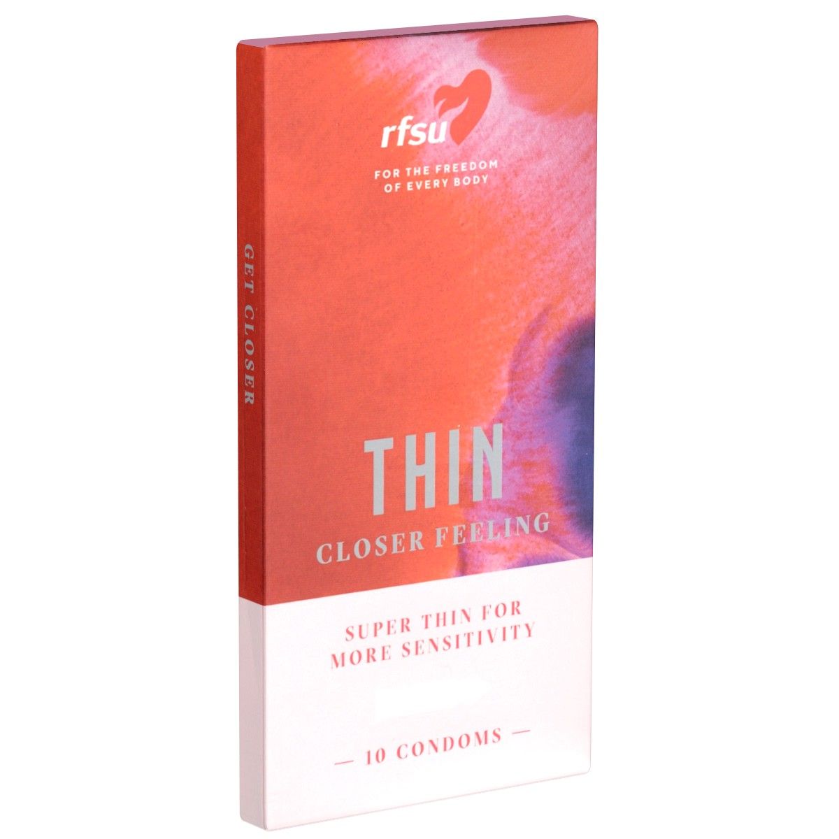 RFSU Thin condoomverpakking, 10 stuks. Super dun voor een dichter gevoel.
