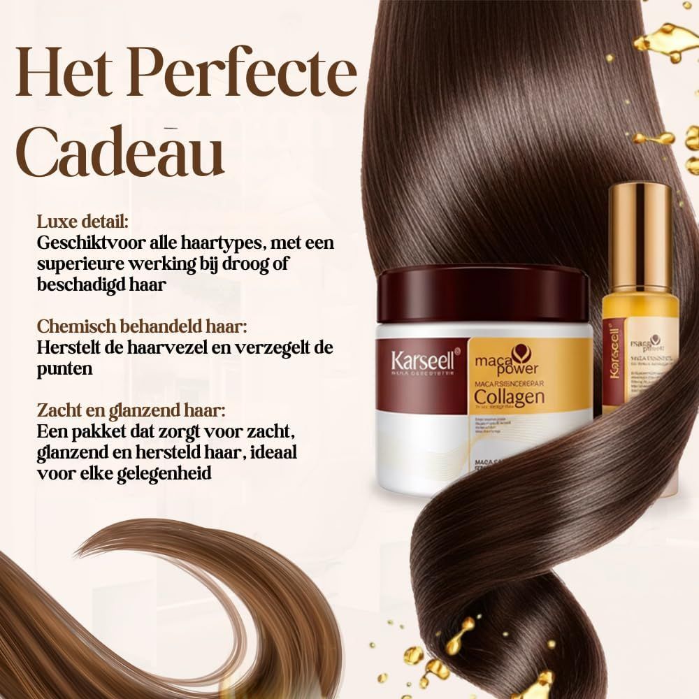 KARSEELL Haarverzorgingsset met Collageen Haarmasker en Arganolie Serum