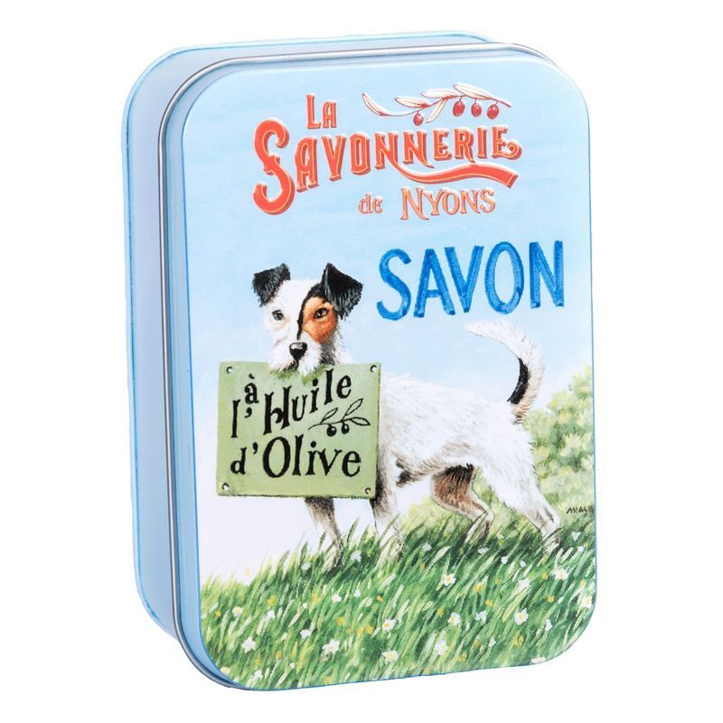 La Savonnerie de Nyons - Boîte en métal avec savon - Jack Russell