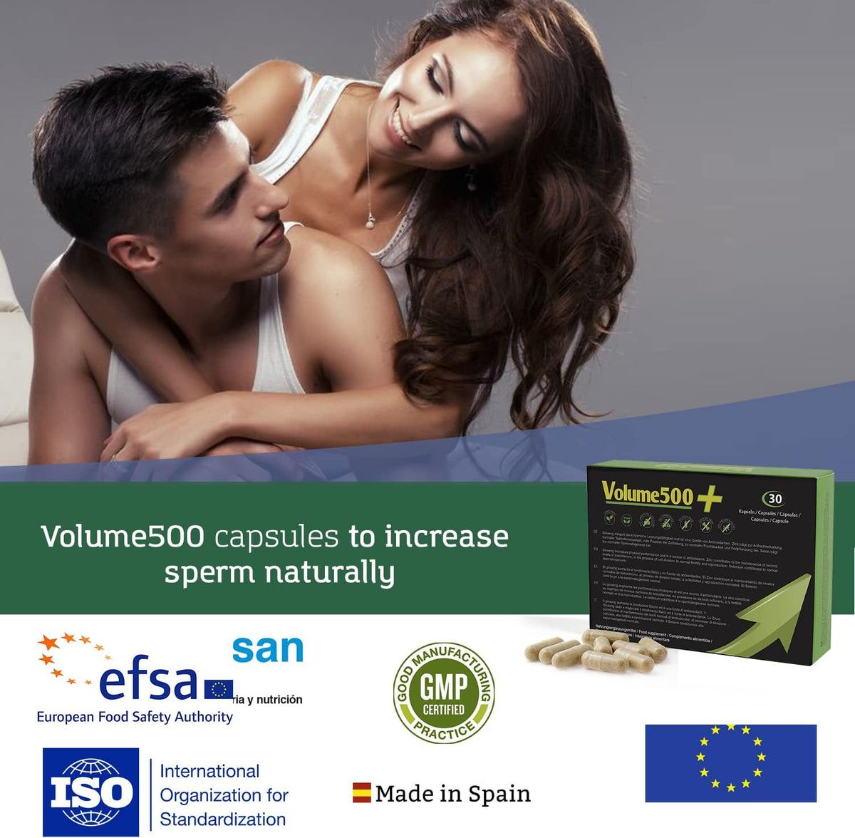 500Cosmetics Volume500 comprimés sperme