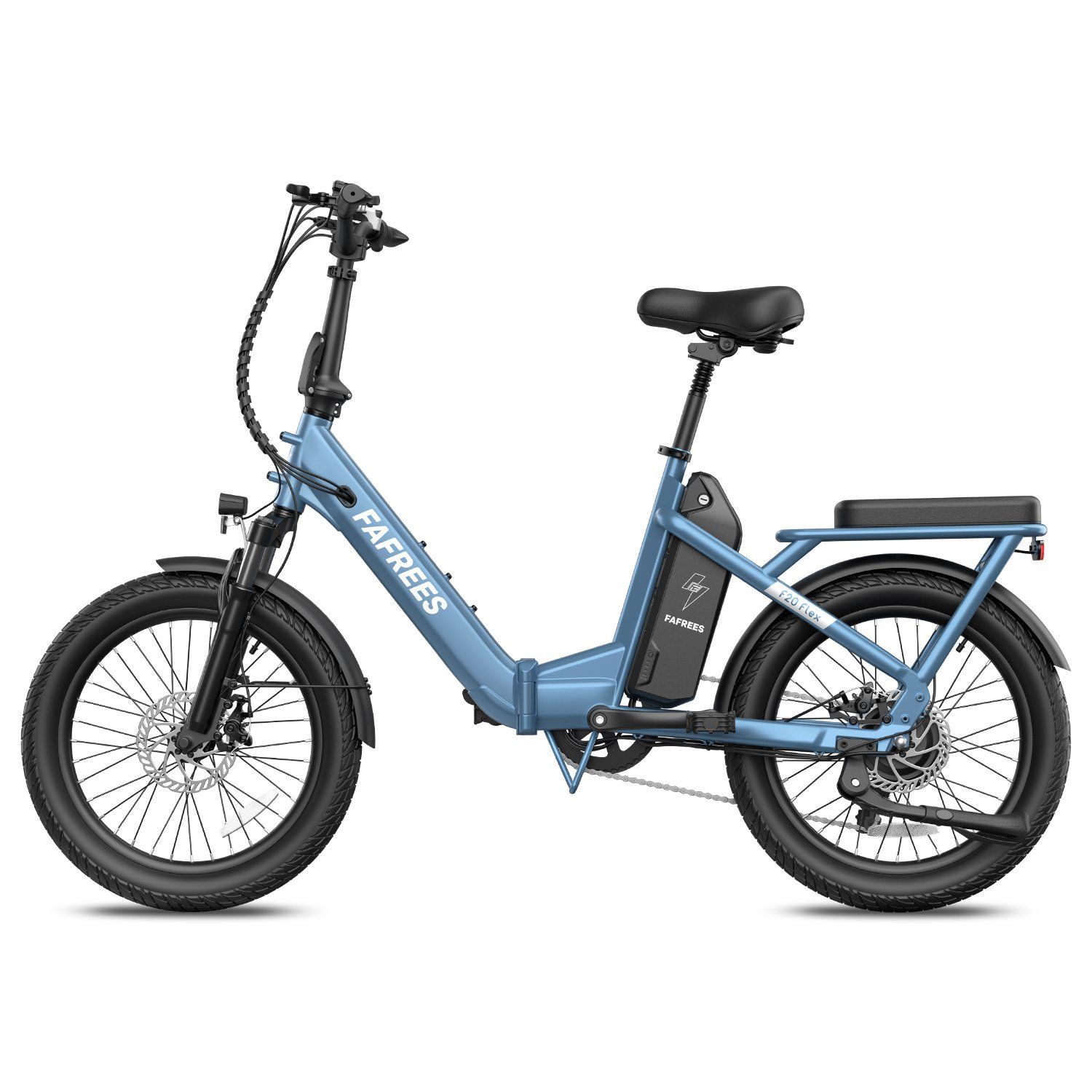 FAFREES F20 Flex Vélo électrique pliant, batterie amovible 25 Ah, 7 vitesses