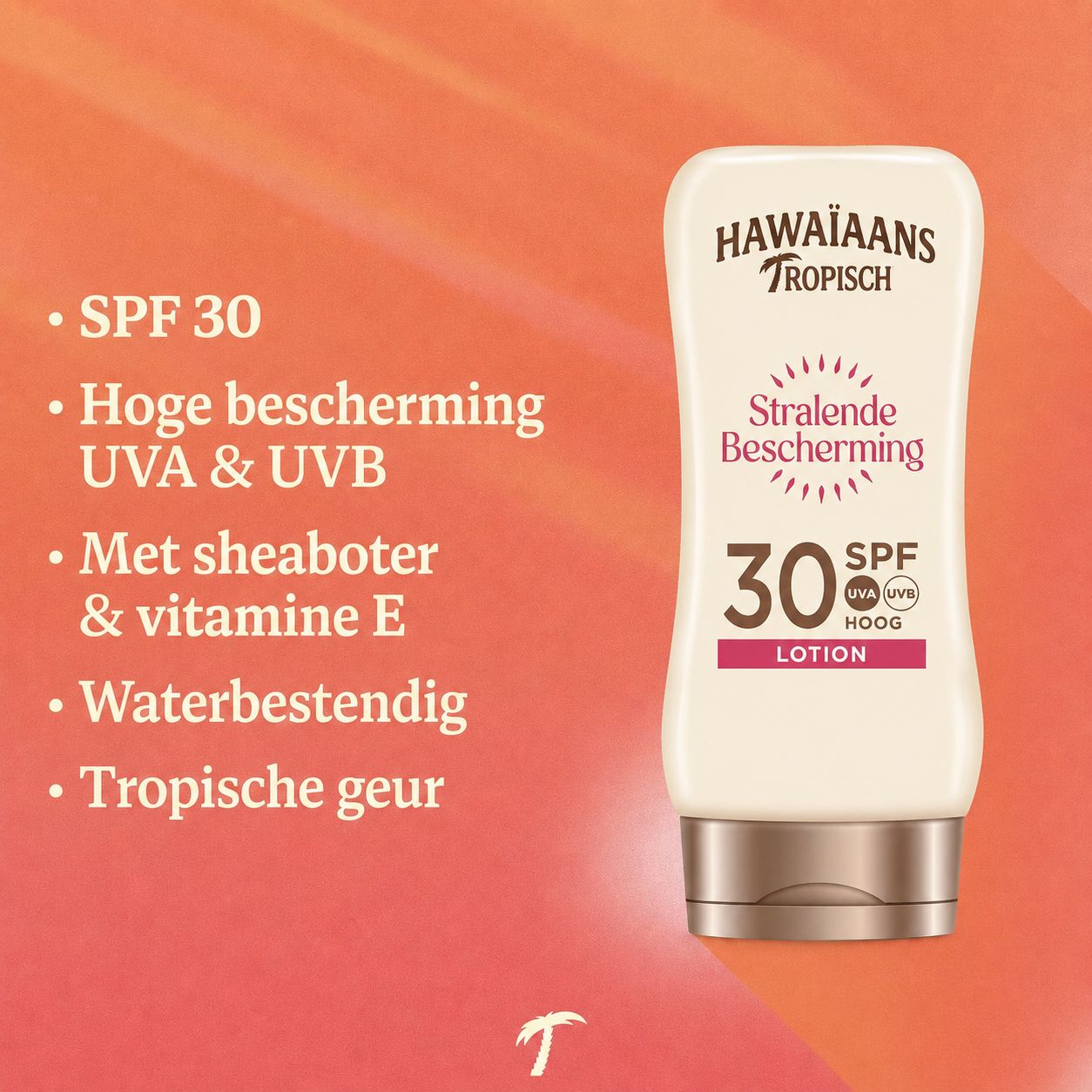 Hawaïans Tropisch zonnebrandlotion met SPF 30, hoge UVA/UVB-bescherming, sheaboter & vitamine E.
