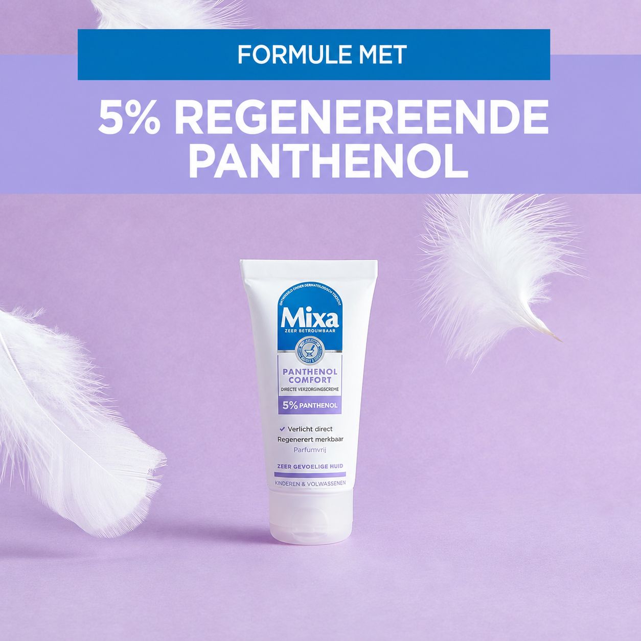 Mixa Directe Hulp Crème voor gevoelige en geïrriteerde huid, herstellende crème tegen roodheid