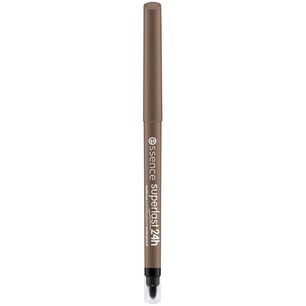 Crayon à sourcils brun. Inscription: Essence Superlast 24h Waterproof. Avec brosse.